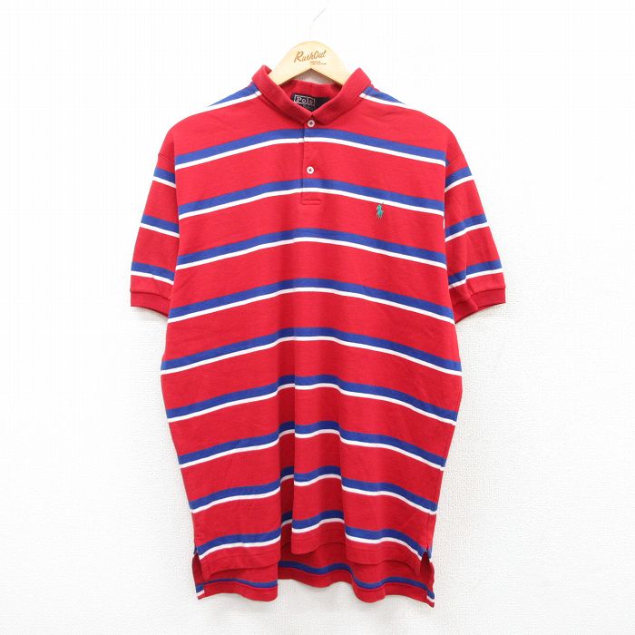 【激レア☆USA製90s】ポロラルフローレン チェックポロシャツ メンズXL ヴィンテージ 1990年代 USA製 Polo Ralph Lauren ポロ ラルフ