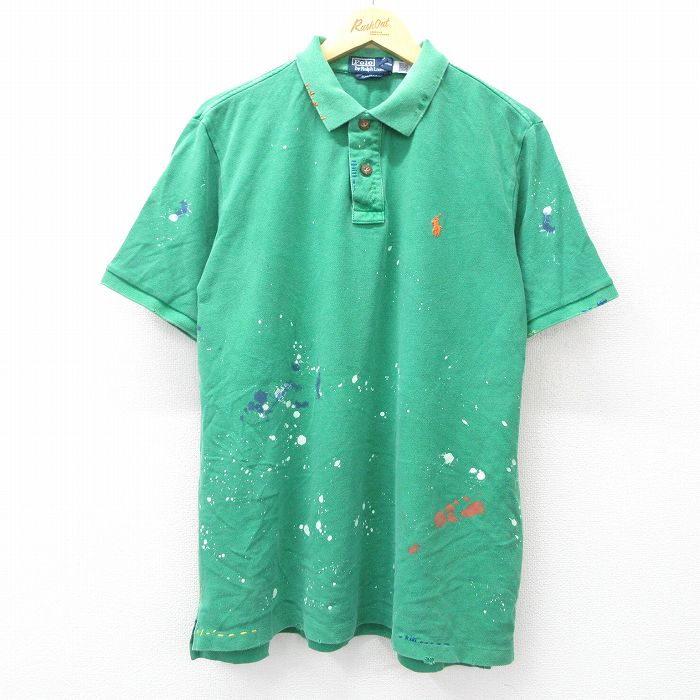 ポロバイ ラルフローレン タツノオトシゴ 半袖 ポロシャツ XL 90s 鹿の子 ポロバイ ラルフローレン タツノオトシゴ 半袖 ポロシャツ XL