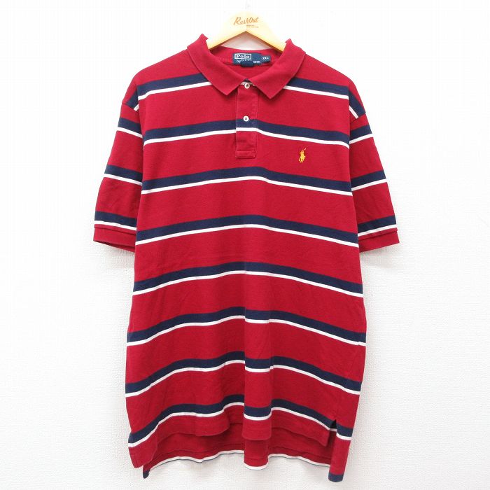 ポロバイ ラルフローレン タツノオトシゴ 半袖 ポロシャツ XL 90s 鹿の子 古着通販 XL☆古着 ラルフローレン 半袖 ブランド ポロ シャツ