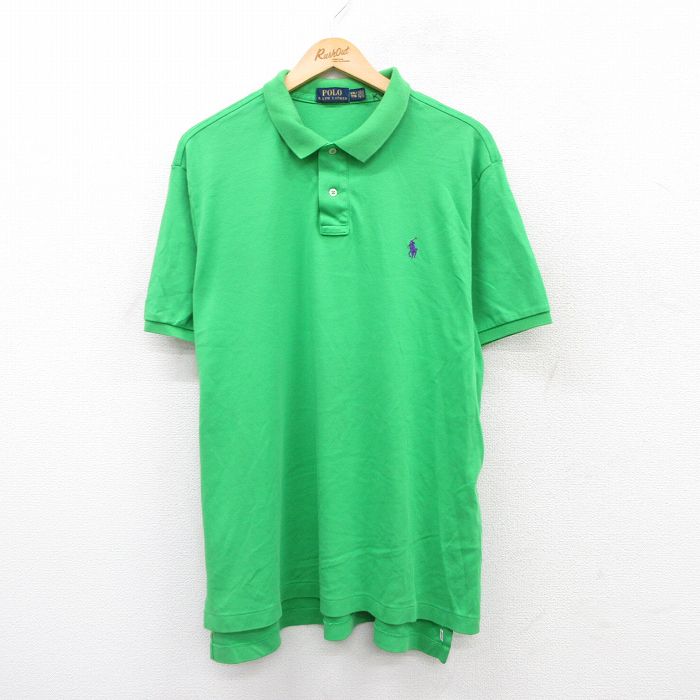 レア USA古着○ポロラルフローレン ポロシャツ 半袖 グリーン M 中古・古着通販】POLO RALPH LAUREN (ポロ・ラルフローレン