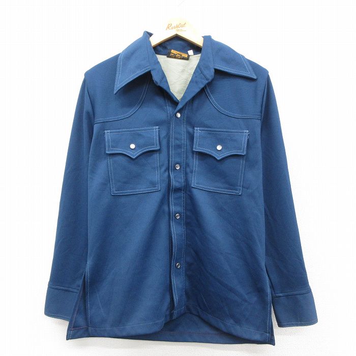 古着 ビンテージ 80s 薄手 長袖 シャツ 青 ブルー XL 美品 楽天市場】【中古】古着 長袖シャツ メンズ 80年代 80s 青他 ブルー