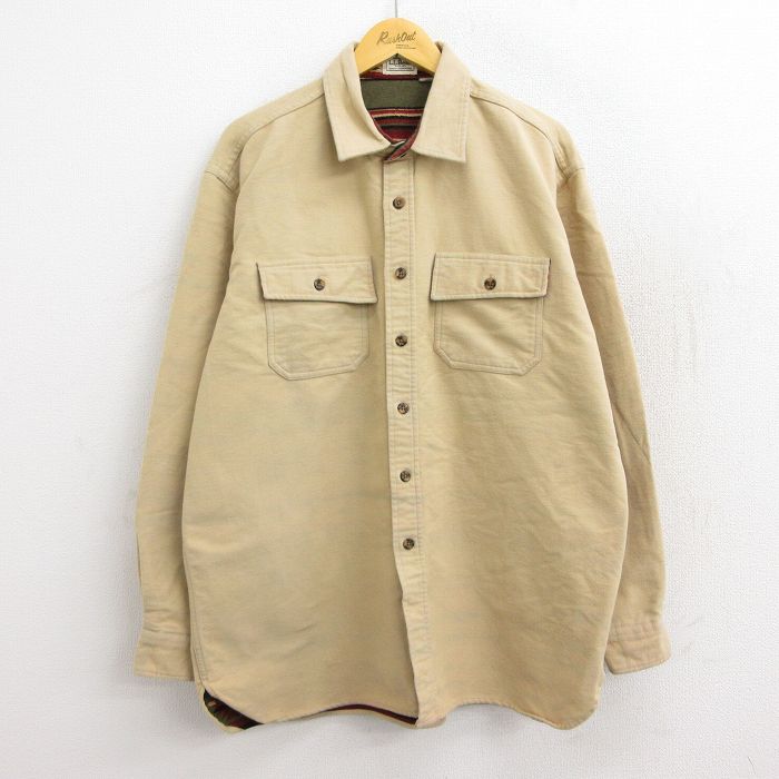 古着通販 XL☆古着 エルエルビーン 長袖 ヘビー フランネル
