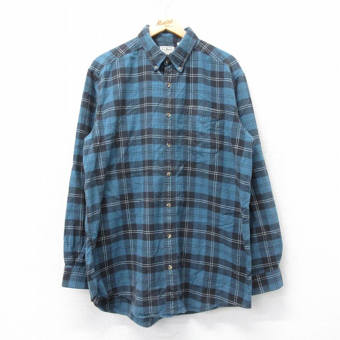 古着通販 XL☆古着 エルエルビーン 長袖 フランネル シャツ