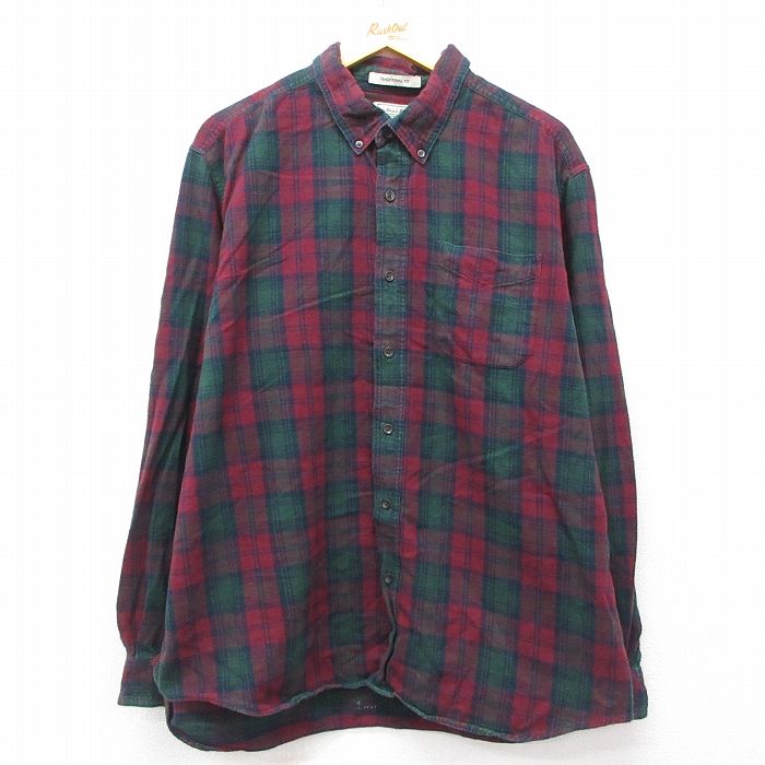 古着通販 XL☆古着 エルエルビーン 長袖 フランネル シャツ