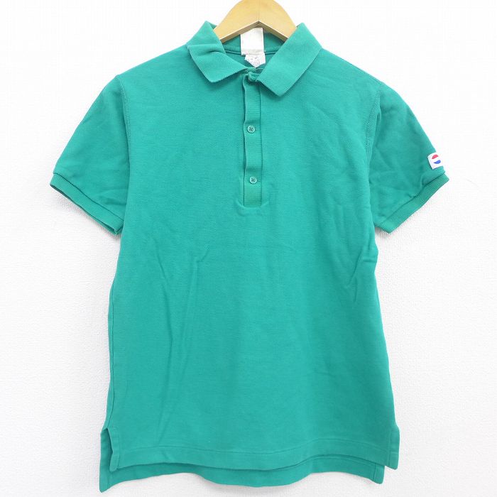 古着通販 S★古着 半袖 ポロ シャツ メンズ 90年代 90s ペプシ コーラ コットン 鹿の子 USA製 緑