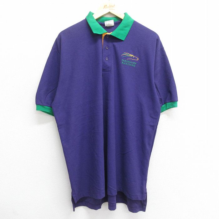 古着通販 XL☆古着 半袖 ポロ シャツ メンズ 90年代 90s FAIR GROUNDS