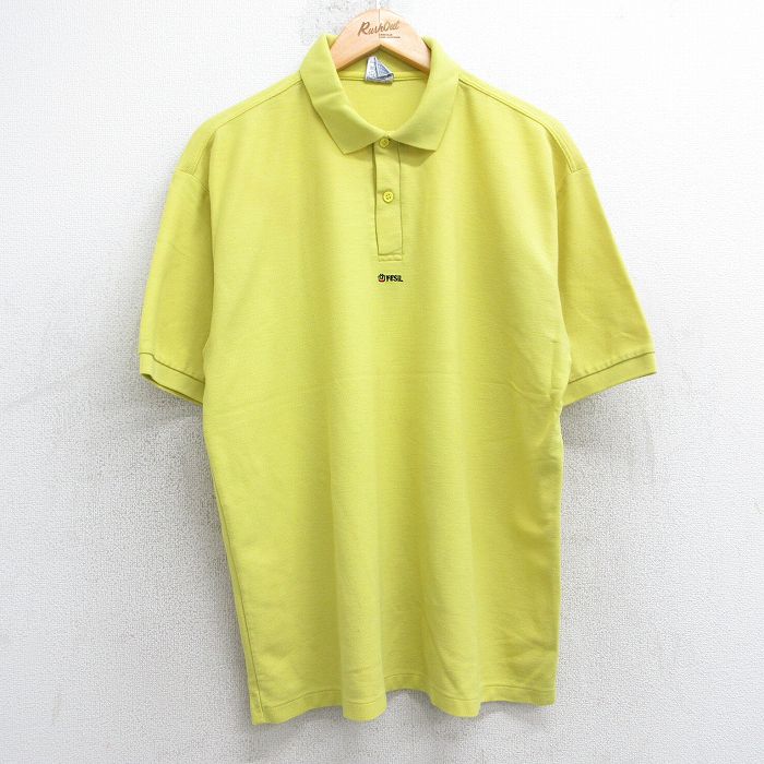 希少 90s CAMEL 鹿子 ポロシャツ F1 イエロー 半袖 L 希少 90s CAMEL 鹿子 ポロシャツ F1 イエロー 半袖 L
