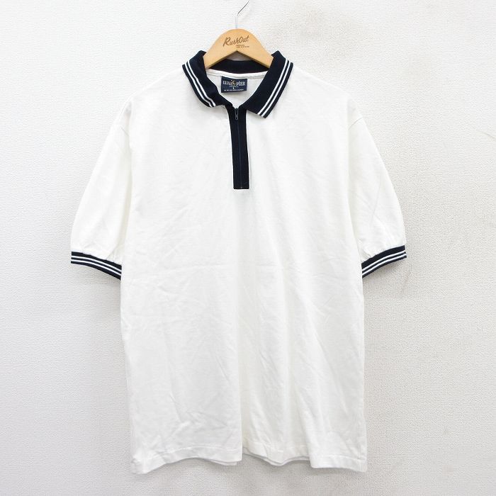 90s US古着 短丈 ハーフボタン 長袖 ポロシャツ cityboy 古着通販 XL☆古着 半袖 ハーフジップ ポロ シャツ メンズ 90