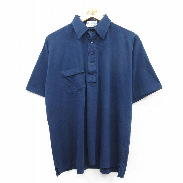 OAKTON ラガーシャツ XL 青/白/黒ストライプ 80’s 古着 OAKTON ラガーシャツ XL 青/白/黒ストライプ 80's 古着 最高 の