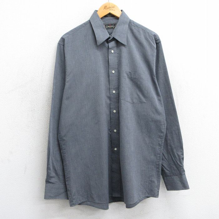 古着通販 L☆古着 アロー 長袖 シャツ メンズ ロング丈 グレー