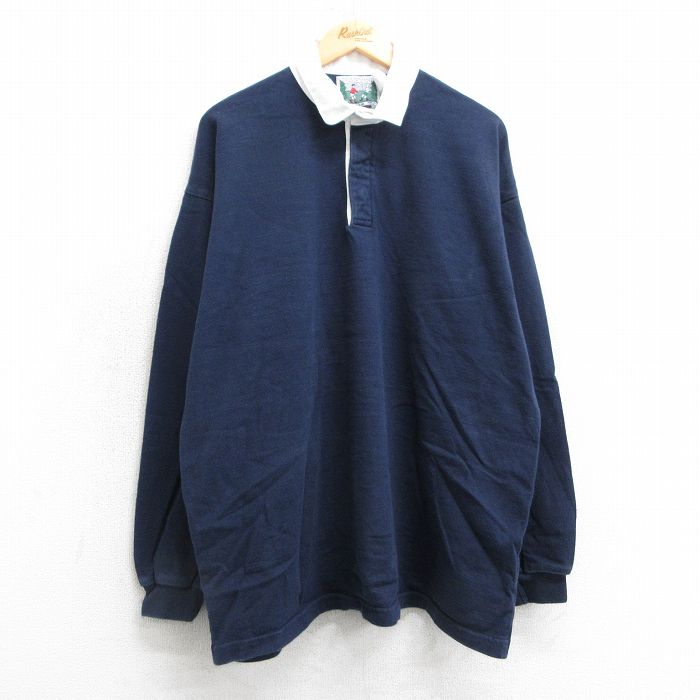 古着通販 XL☆古着 長袖 ラガー シャツ メンズ 90年代 90s