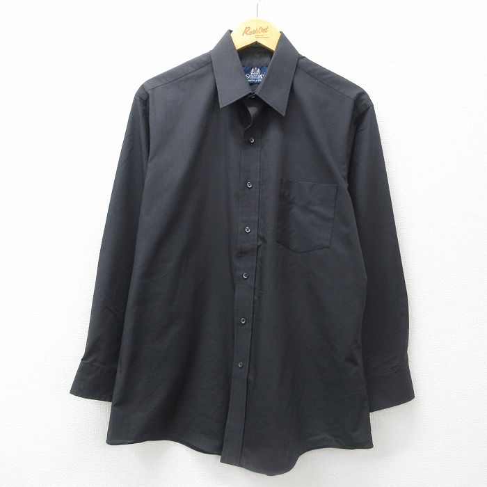 古着通販 L☆古着 長袖 シャツ メンズ 90年代 90s 黒