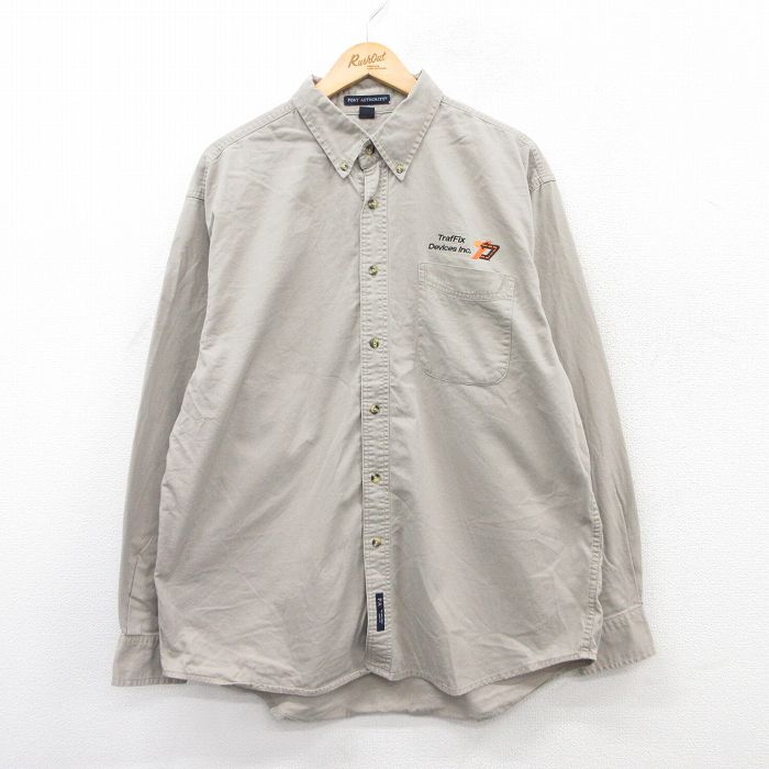古着通販 XL☆古着 長袖 ラガー シャツ メンズ 90年代 90s