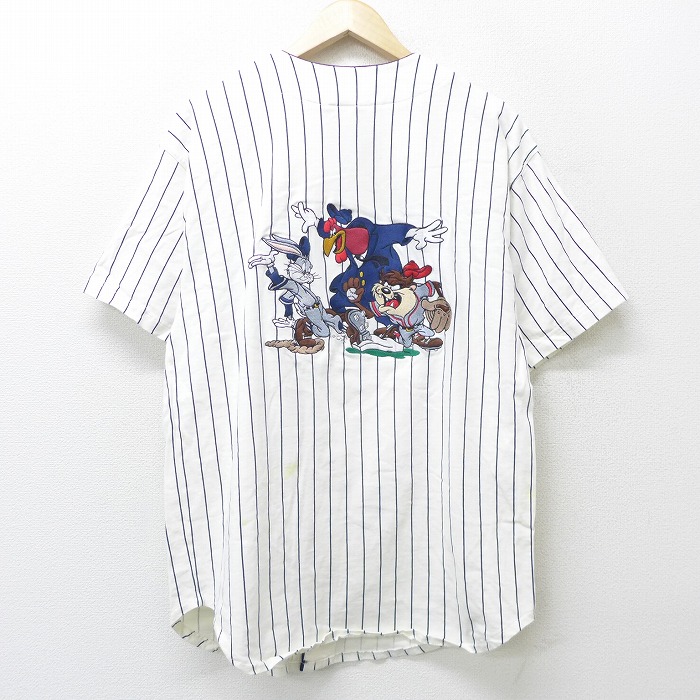 古着通販 L☆古着 半袖 ベースボール シャツ 90年代 90s