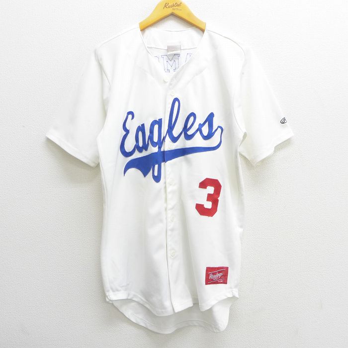 古着通販 M☆古着 ローリングス 半袖 ベースボール Eagles ラモス 3 白