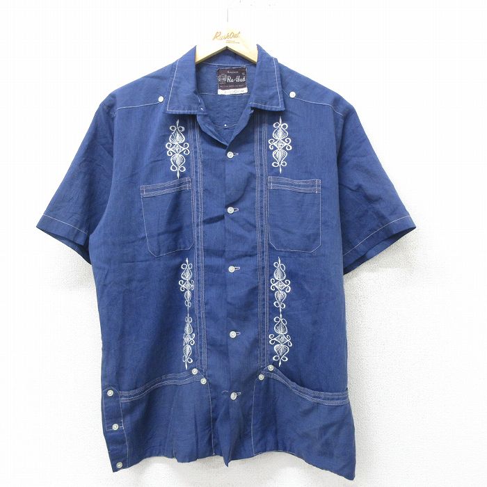 人気が高い  半袖 XL☆古着 古着通販 キューバ 80s 80年代 メンズ シャツ トップス