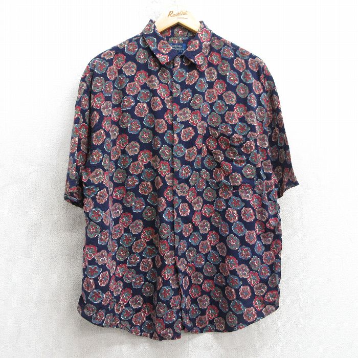 VINTAGE - 90s vintage 半袖 柄シャツ メンズ 個性派 レーヨン