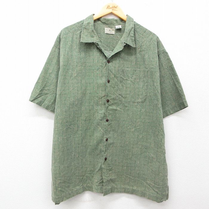 Columbia XL/古着 コロンビア 半袖 シャツ メンズ 00s 葉
