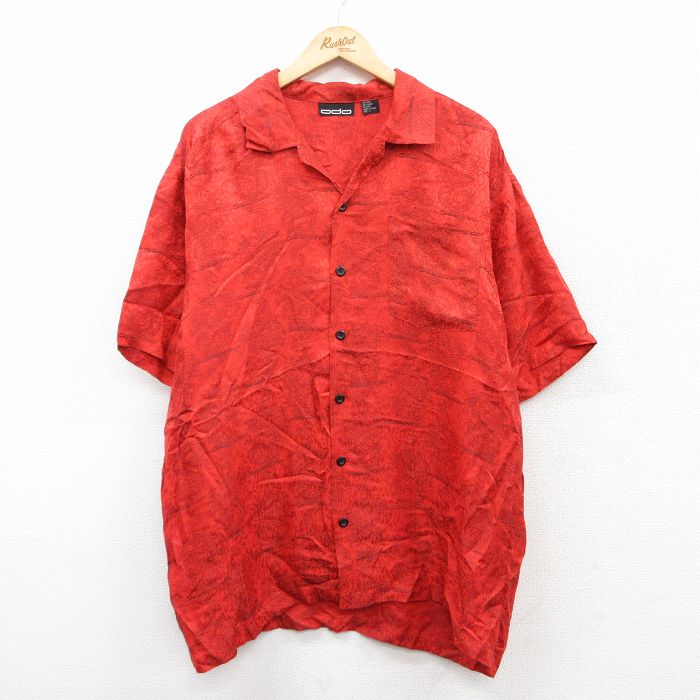 古着通販 XL☆古着 半袖 シャツ メンズ 00年代 00s 龍 総柄
