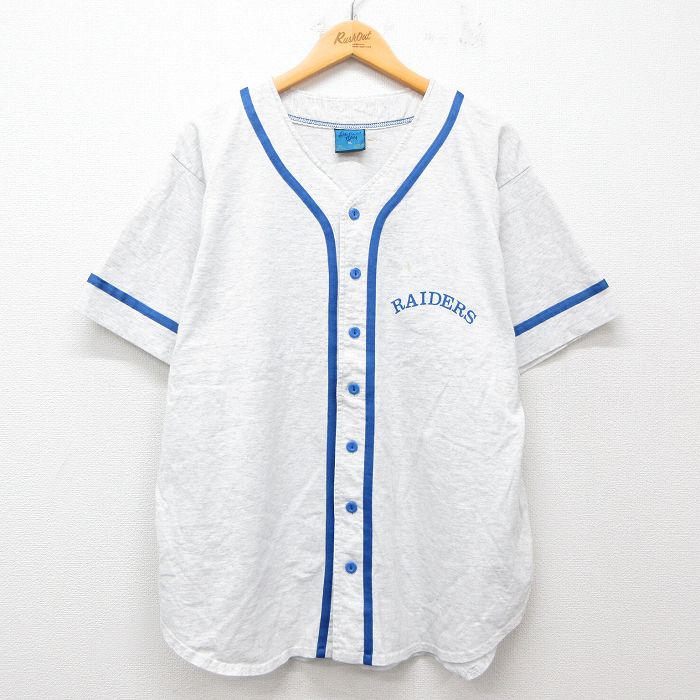 適当な価格 ベースボール 半袖 XL☆古着 古着通販 シャツ 90s 90年代 メンズ シャツ