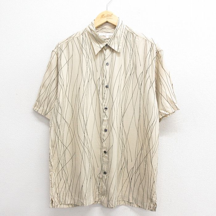 古着通販 L☆古着 ペリーエリス 半袖 シャツ メンズ 00年代 00s