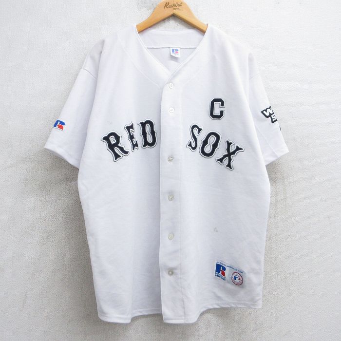古着通販 XL☆古着 ラッセル 半袖 ベースボール シャツ メンズ