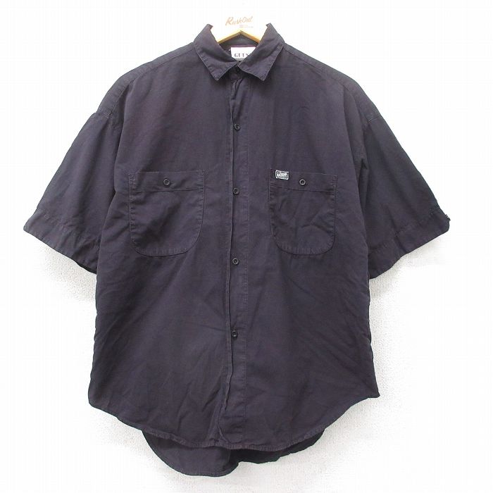 古着通販 L☆古着 ゲス GUESS 半袖 シャツ メンズ 90年代 90s