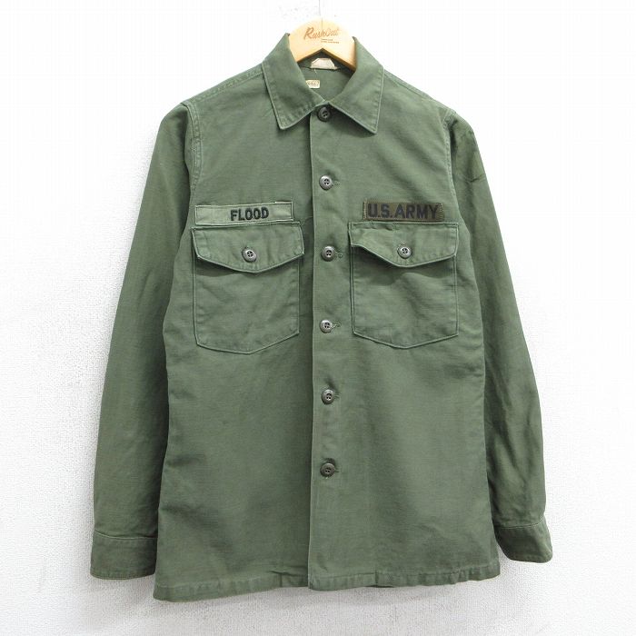 70sヴィンテージ ミリタリー US古着 アメリカ軍 長袖シャツ L