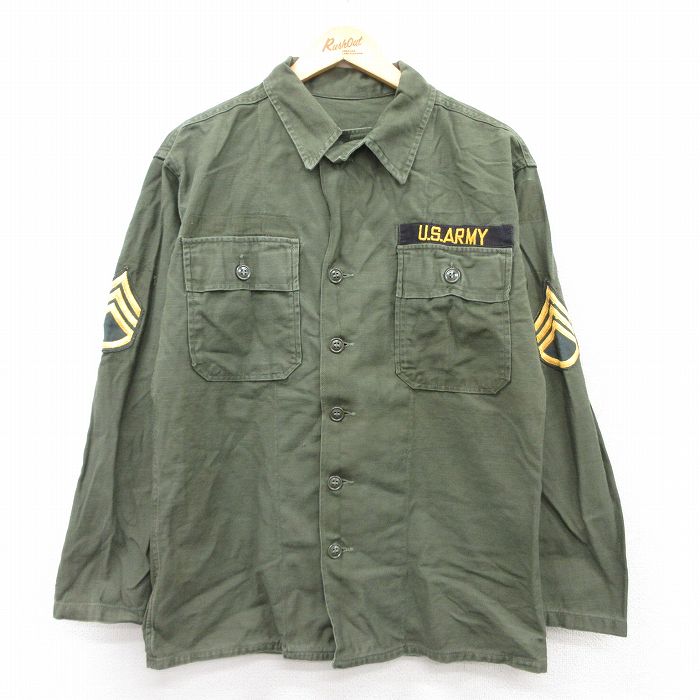 ［珍品］60sミリタリーシャツ　ビンテージシャツ　アーミーシャツ 楽天市場】40's ビンテージ □ 米軍実物 US ARMY 胸ポケット