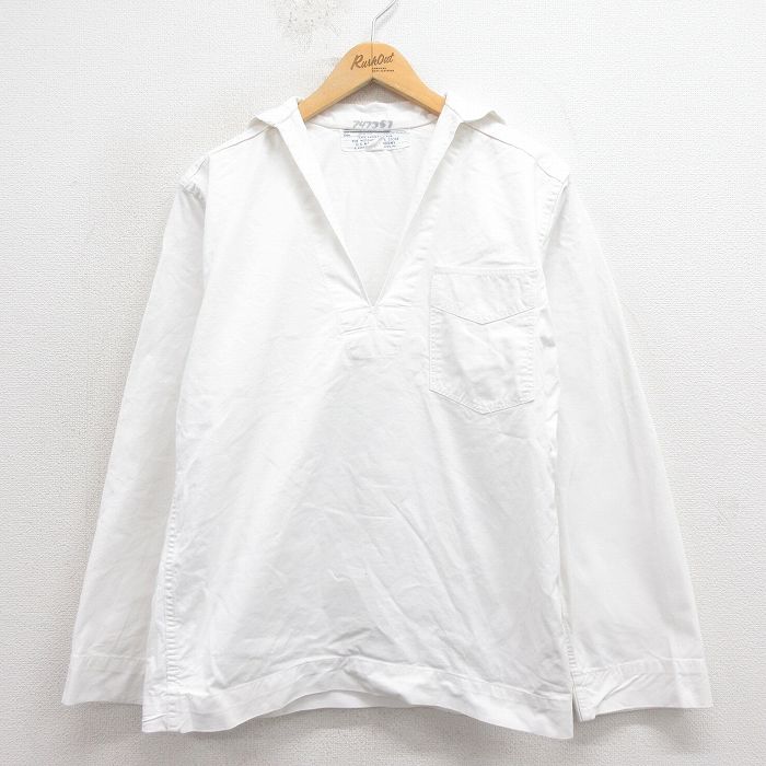 古着通販 M☆古着 長袖 ビンテージ ミリタリー セーラー トップス