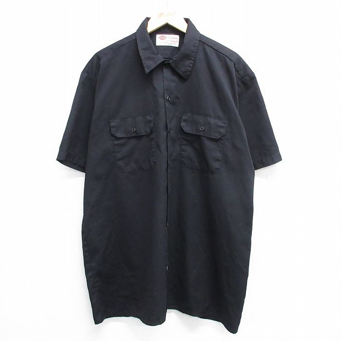 古着通販 XL☆古着 ディッキーズ 半袖 ワーク シャツ メンズ 00