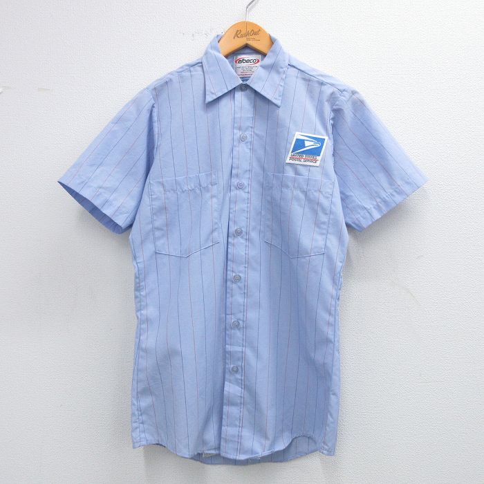 古着通販 S☆古着 半袖 ワーク シャツ メンズ 90年代 90s USPS