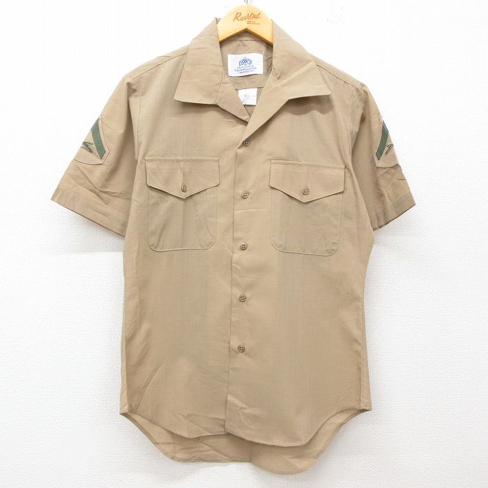 古着通販 L☆古着 半袖 ミリタリー シャツ メンズ 90年代 90s
