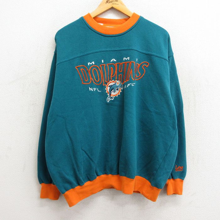 【入手困難】NFLドルフィンズ 刺繍ロゴ XL スウェット トレーナー 90s