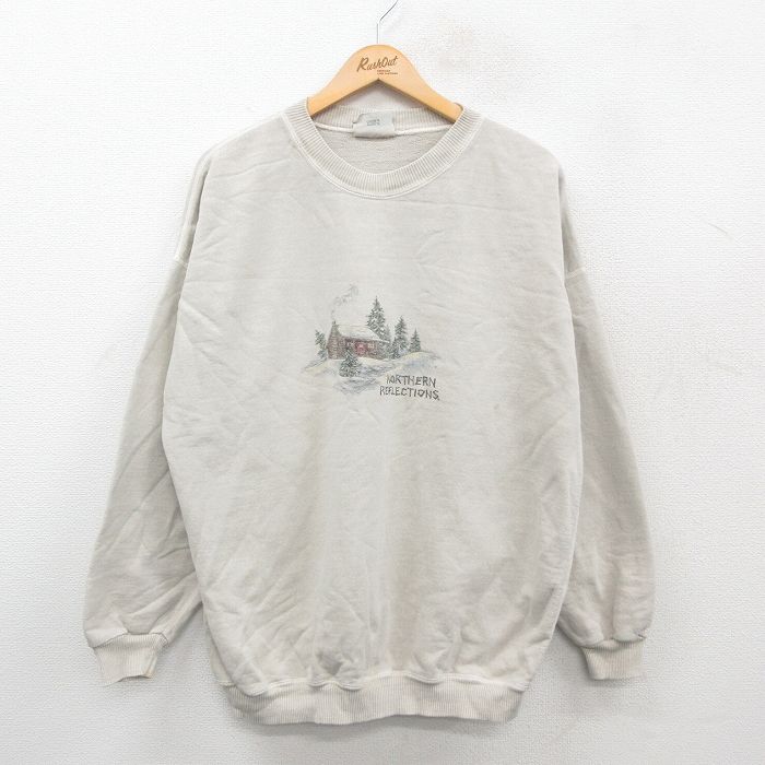 古着通販 XL☆古着 長袖 スウェット メンズ 00年代 00s 家 クルー