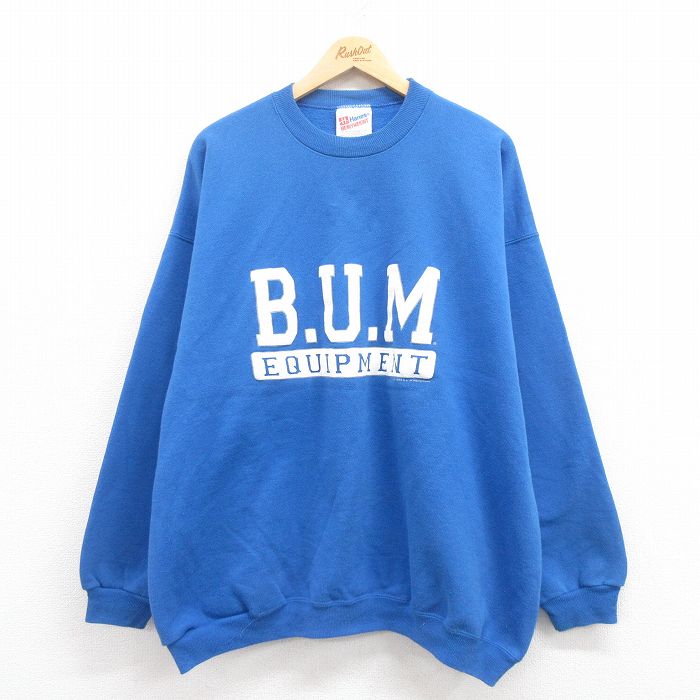 古着通販 XL☆古着 ヘインズ 長袖 スウェット メンズ 90年代 90s