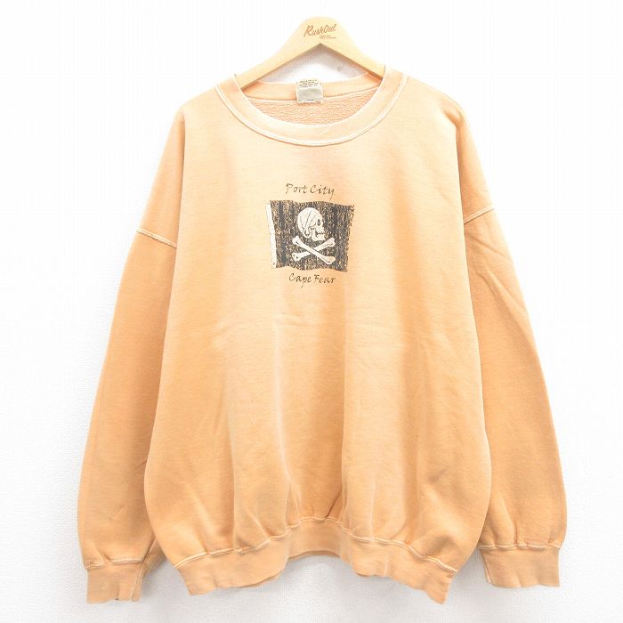 90年代　Yellow's ネイビースウェット USA製 古着通販 XL☆古着 長袖 スウェット メンズ 90年代 90s スカル