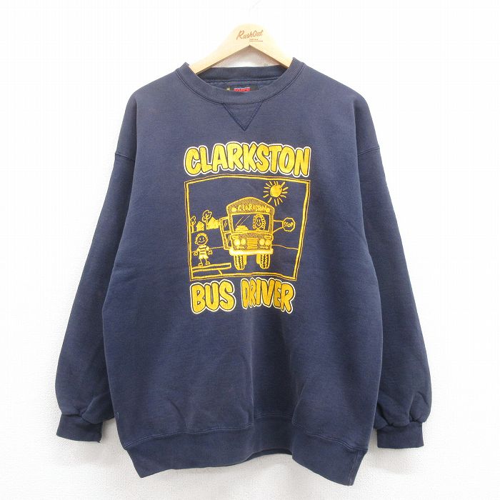 古着通販 L☆古着 長袖 スウェット メンズ 90年代 90s バス