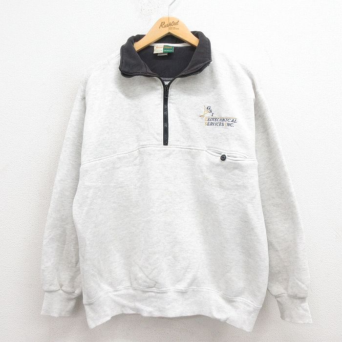 古着通販 XL☆古着 Wear Guard 長袖 ハーフジップ スウェット