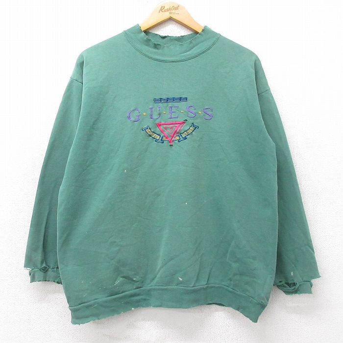 古着通販 L☆古着 ゲス GUESS 長袖 スウェット メンズ 90年代 90s