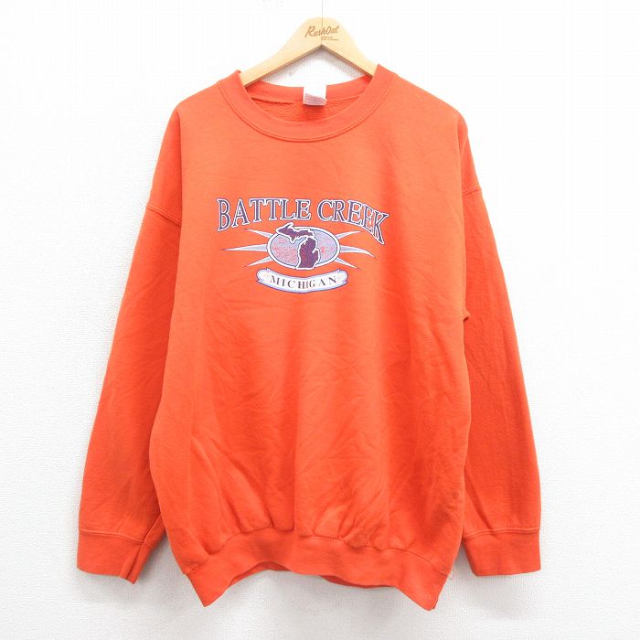 古着通販 XL☆古着 長袖 スウェット メンズ 00年代 00s ミシガン