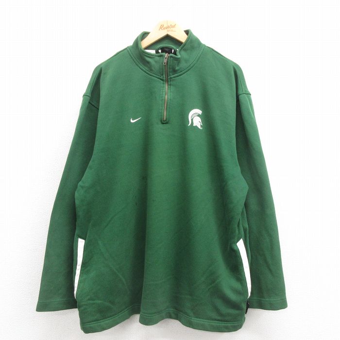 古着通販 XL☆古着 ナイキ NIKE 長袖 ハーフジップ スウェット メンズ