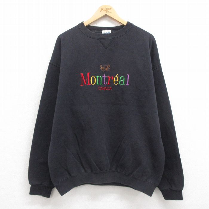古着通販 XL☆古着 長袖 スウェット メンズ 90年代 90s モントリオール