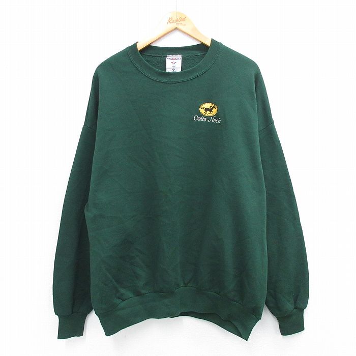 90'sファイトクラブ　ヴィンテージ ジャージーズスウェット xl グレー SOFFFE スウェット トレーナー グレー ヴィンテージ XL 80s〜90s