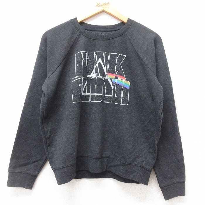 古着通販 M☆古着 長袖 ロック バンド スウェット メンズ ピンク