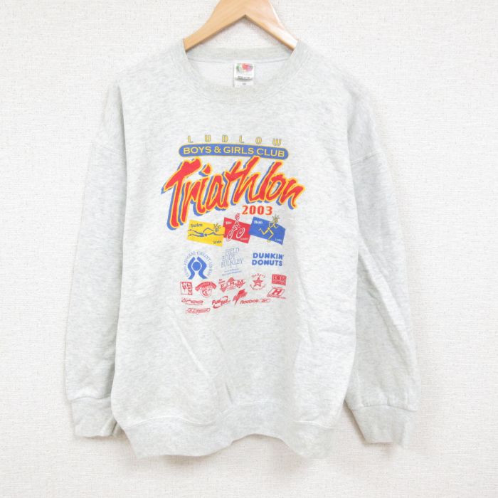 古着通販 XL☆古着 フルーツオブザルーム 長袖 スウェット