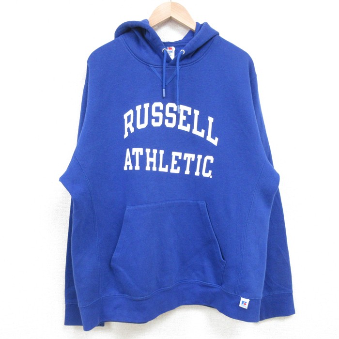 古着通販 XL☆古着 ラッセル 長袖 スウェット パーカー メンズ 00年代