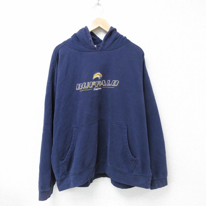 古着通販 XL☆古着 長袖 スウェット パーカー メンズ 00年代 00s