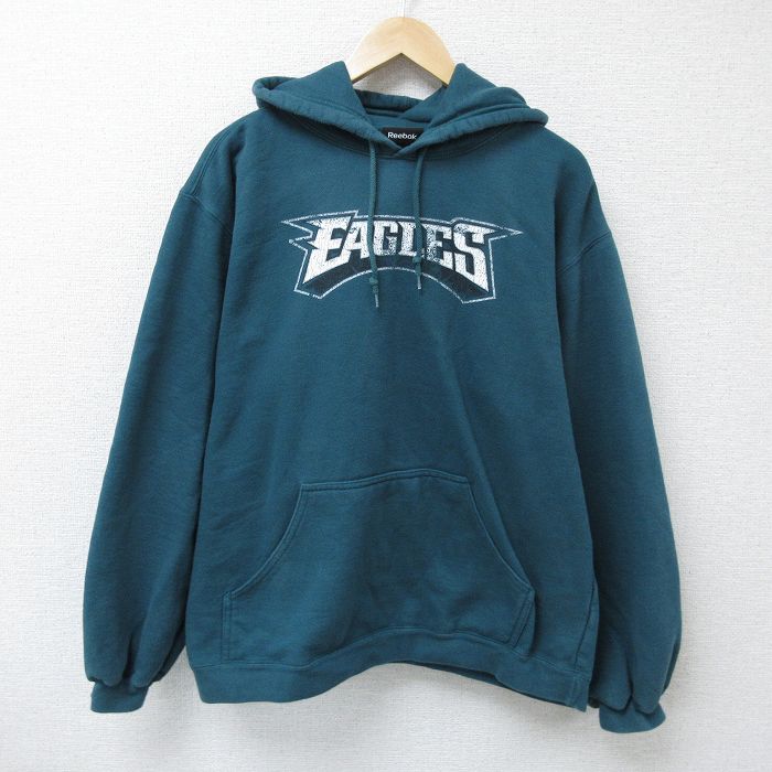 古着通販 XL☆古着 長袖 スウェット パーカー メンズ 緑