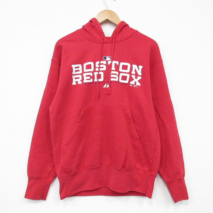 THE BONES パーカー　裏起毛　古着　XLサイズ　赤 古着通販 L☆古着 長袖 スウェット パーカー メンズ 赤